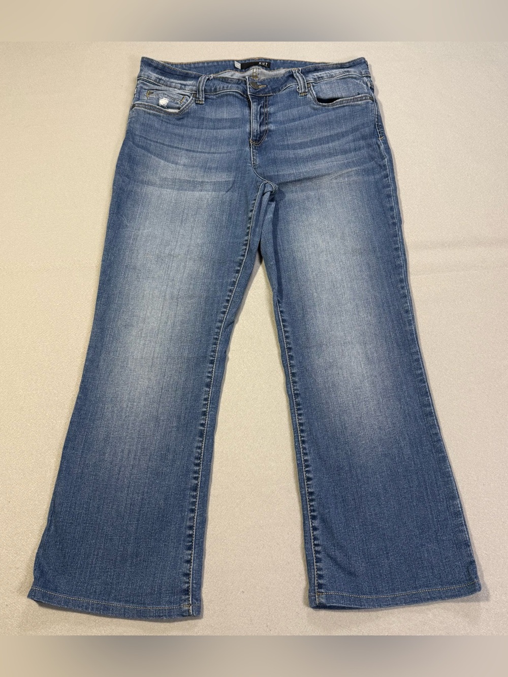 KUT From The Kloth Natalie Bootcut Jeans Women’s Size 14 Medium Wash Stretch